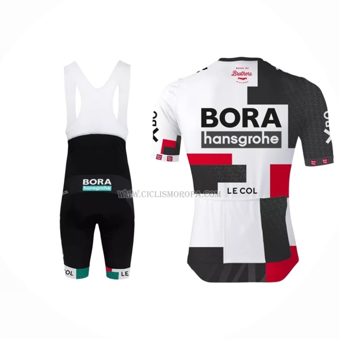2022 Ropa Ciclismo Bora-hansgrone Negro Blanco Mangas Cortas y Culotte Corto